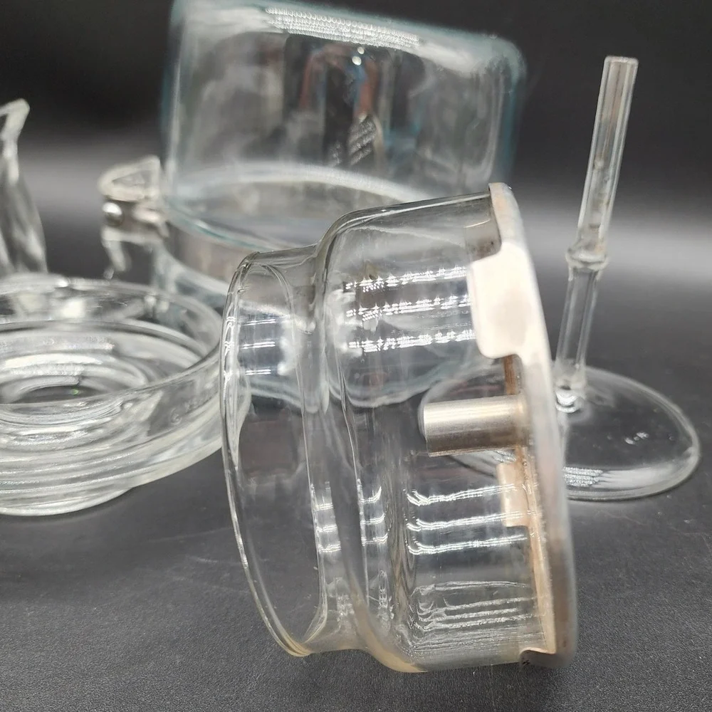 Pyrex 4 Cup Clear Glass Percolator 7754 Vintage MCM Stovetop Coffee Pot Complete